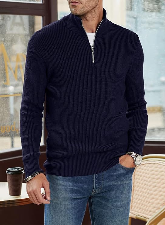 Trenton Pull Homme Demi-Zip Moderne & Confortable au Style Italien Élégant, vue 9