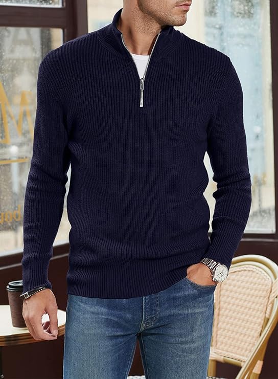 Trenton Pull Homme Demi-Zip Moderne & Confortable au Style Italien Élégant, vue 10