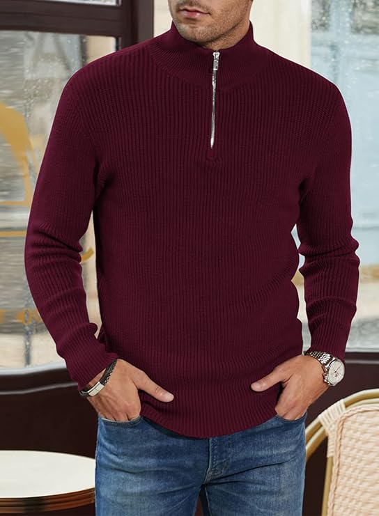 Trenton Pull Homme Demi-Zip Moderne & Confortable au Style Italien Élégant, vue 12