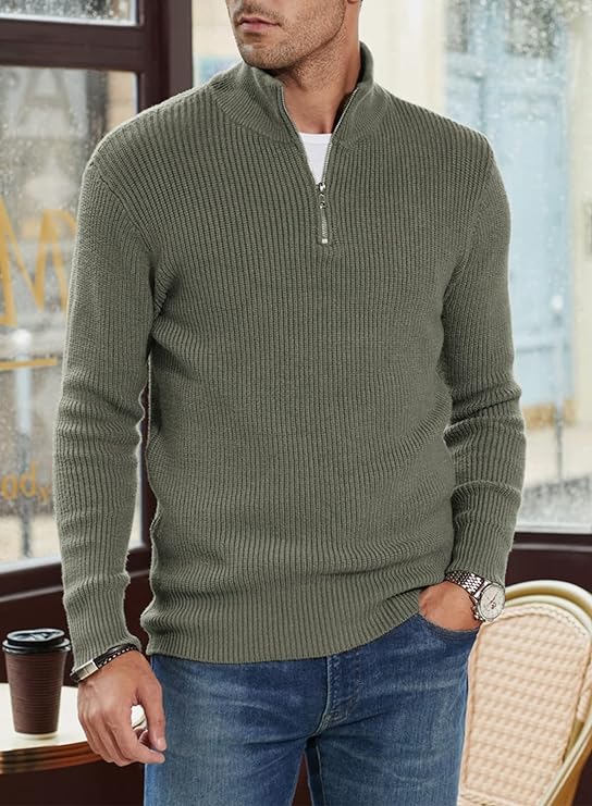 Trenton Pull Homme Demi-Zip Moderne & Confortable au Style Italien Élégant, vue 3