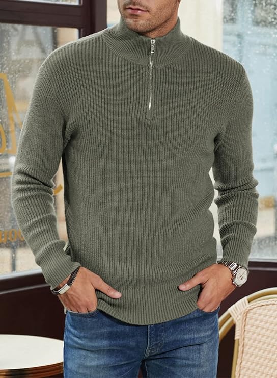 Trenton Pull Homme Demi-Zip Moderne & Confortable au Style Italien Élégant, vue 4