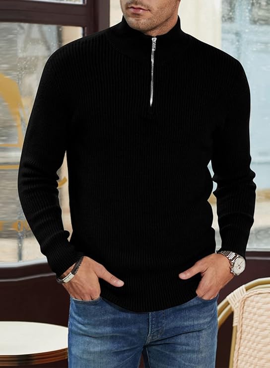 Trenton Pull Homme Demi-Zip Moderne & Confortable au Style Italien Élégant, vue 6