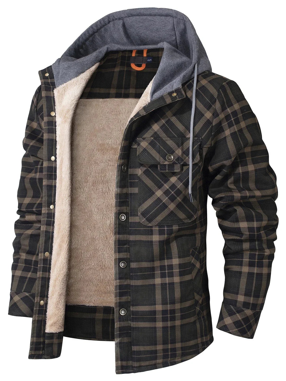 Kyle Veste Homme à Carreaux Chaude, Élégante avec Capuche Ajustable & Doublure Confortable, vue 3