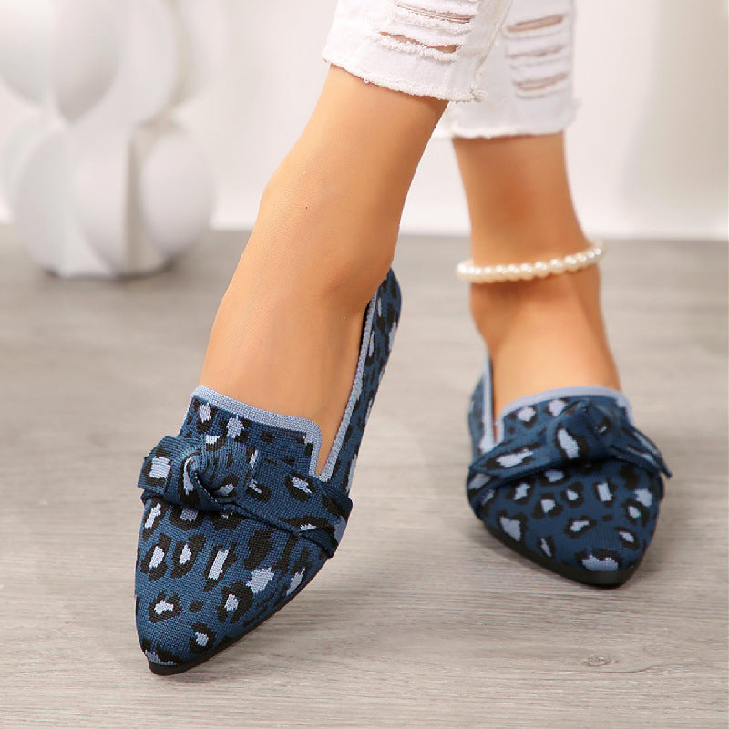 Victoria Ballerines Femme Chaussures Pointues en Maille avec Nœud Décoratif & Talon Plat, vue 4