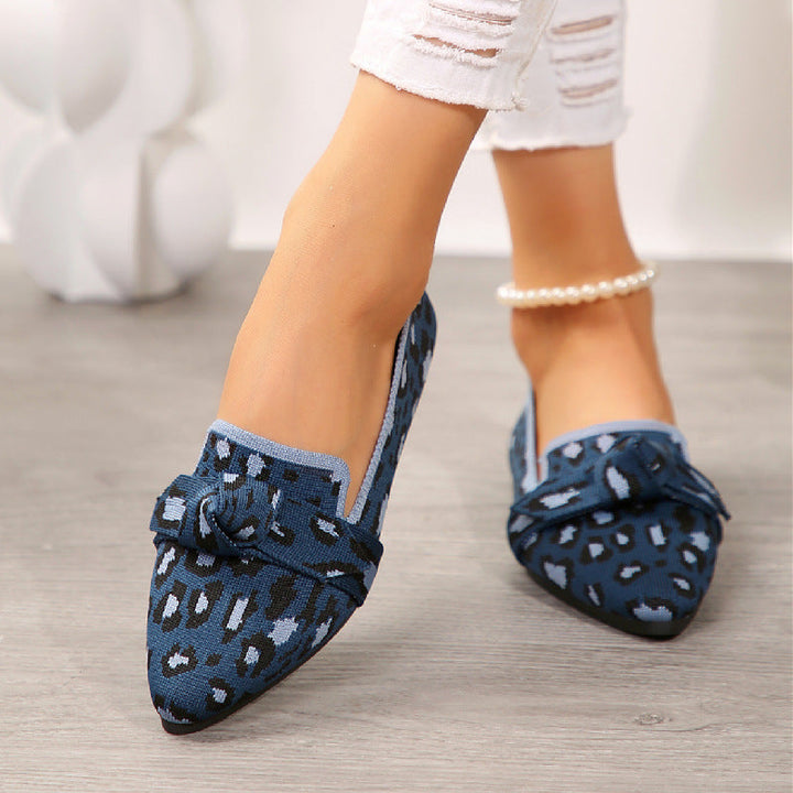 Victoria Ballerines Femme Chaussures Pointues en Maille avec Nœud Décoratif & Talon Plat, vue 4