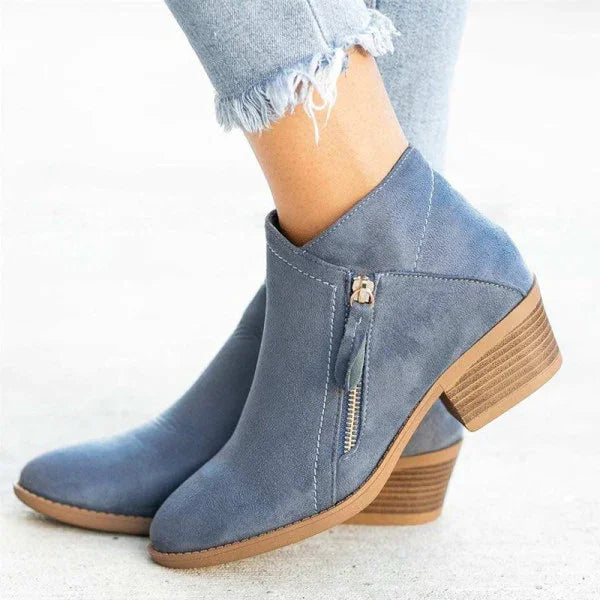 Maeve Bottes Femme à Plateforme en Daim Cuir Élégant, Confort Optimal & Fermeture Zip Latérale Pratique, vue 2