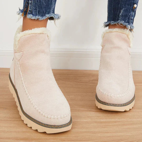 Hyacinth Bottines Femme d’Hiver Bottines à Enfiler Doublées en Fausse Fourrure avec Semelle Antidérapante Durable