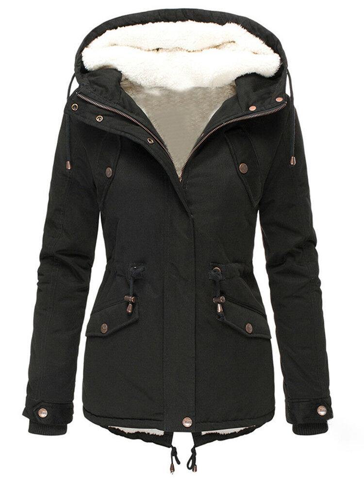 Claire Veste d’Hiver Femme Manteau Chaud Imperméable avec Capuche & Doublure Douce, vue 7
