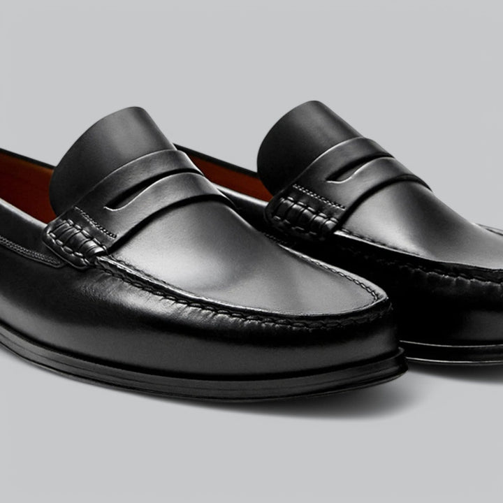 Joel Mocassins Homme en Cuir Chaussures Habillées Sans Lacets avec Semelle en Caoutchouc pour Tenues Décontractées & Formelles, vue 5