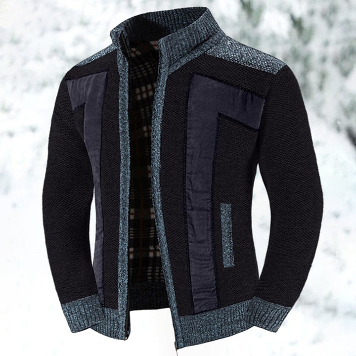 Thom Gilet Zippé Homme Couche en Maille Douce et Chaude avec Coupe Moderne & Confort Isolant Léger, vue 3