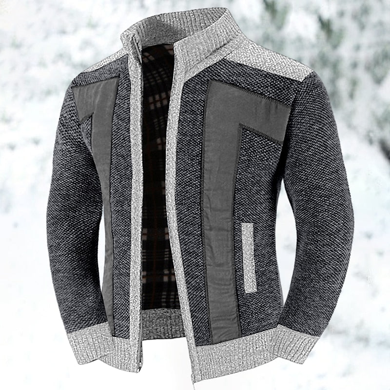Thom Gilet Zippé Homme Couche en Maille Douce et Chaude avec Coupe Moderne & Confort Isolant Léger, vue 4