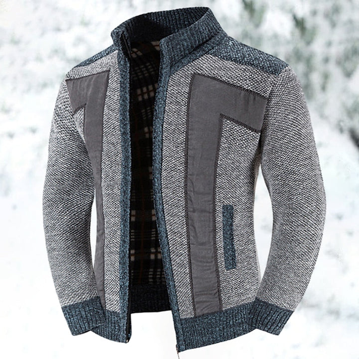 Thom Gilet Zippé Homme Couche en Maille Douce et Chaude avec Coupe Moderne & Confort Isolant Léger