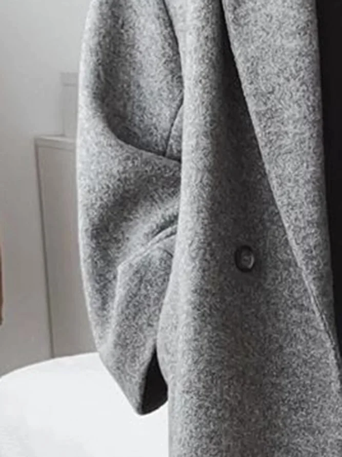 Celia Manteau Femme Long en Laine Mélangée, Coupe Oversize Élégante & Moderne, vue 2