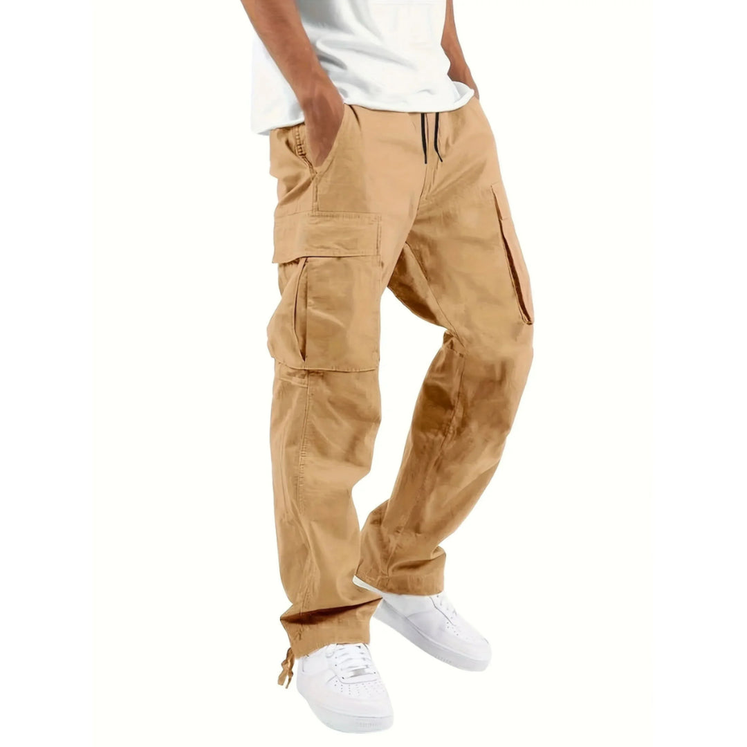 Lance Pantalon Homme Pantalon Cargo à Coupe Droite Large, Confortable & Tendance, vue 5