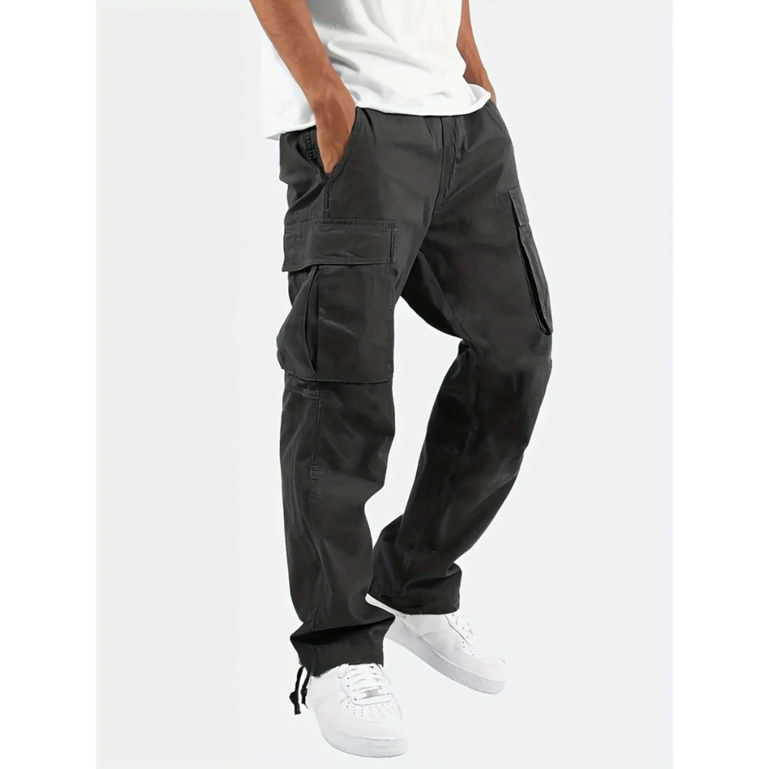 Lance Pantalon Homme Pantalon Cargo à Coupe Droite Large, Confortable & Tendance, vue 6