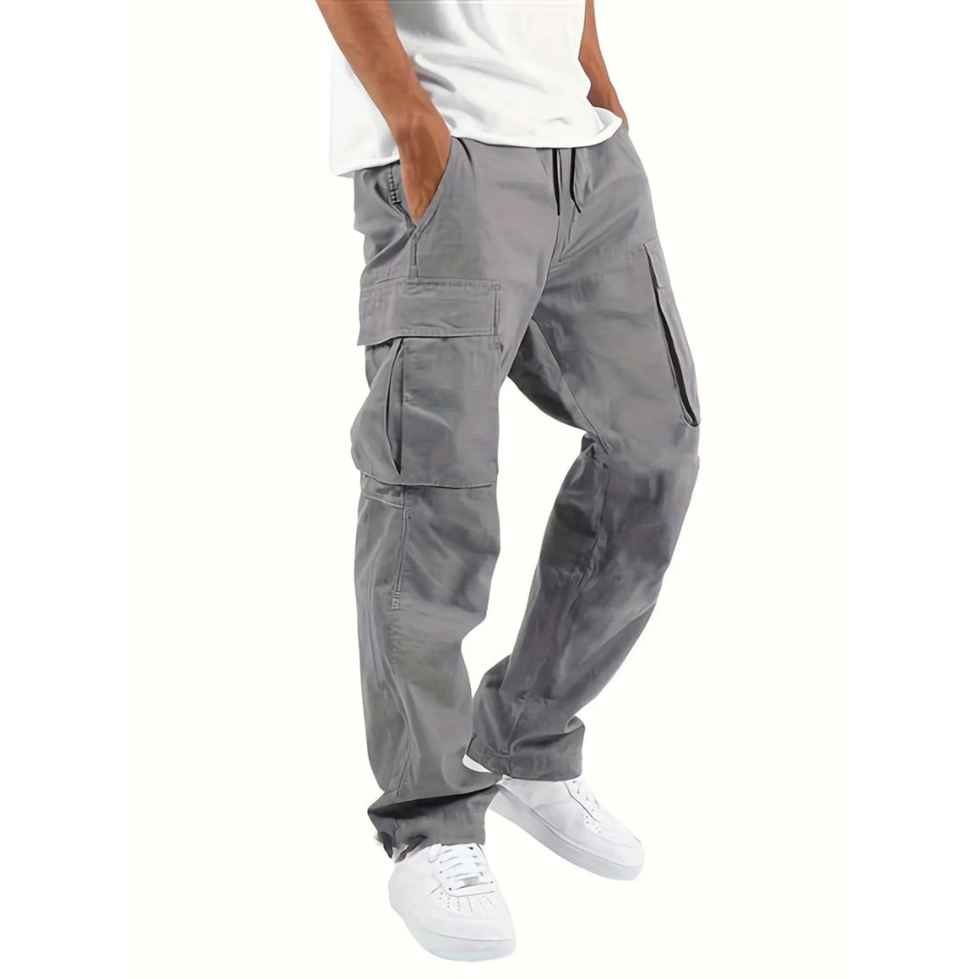 Lance Pantalon Homme Pantalon Cargo à Coupe Droite Large, Confortable & Tendance, vue 4