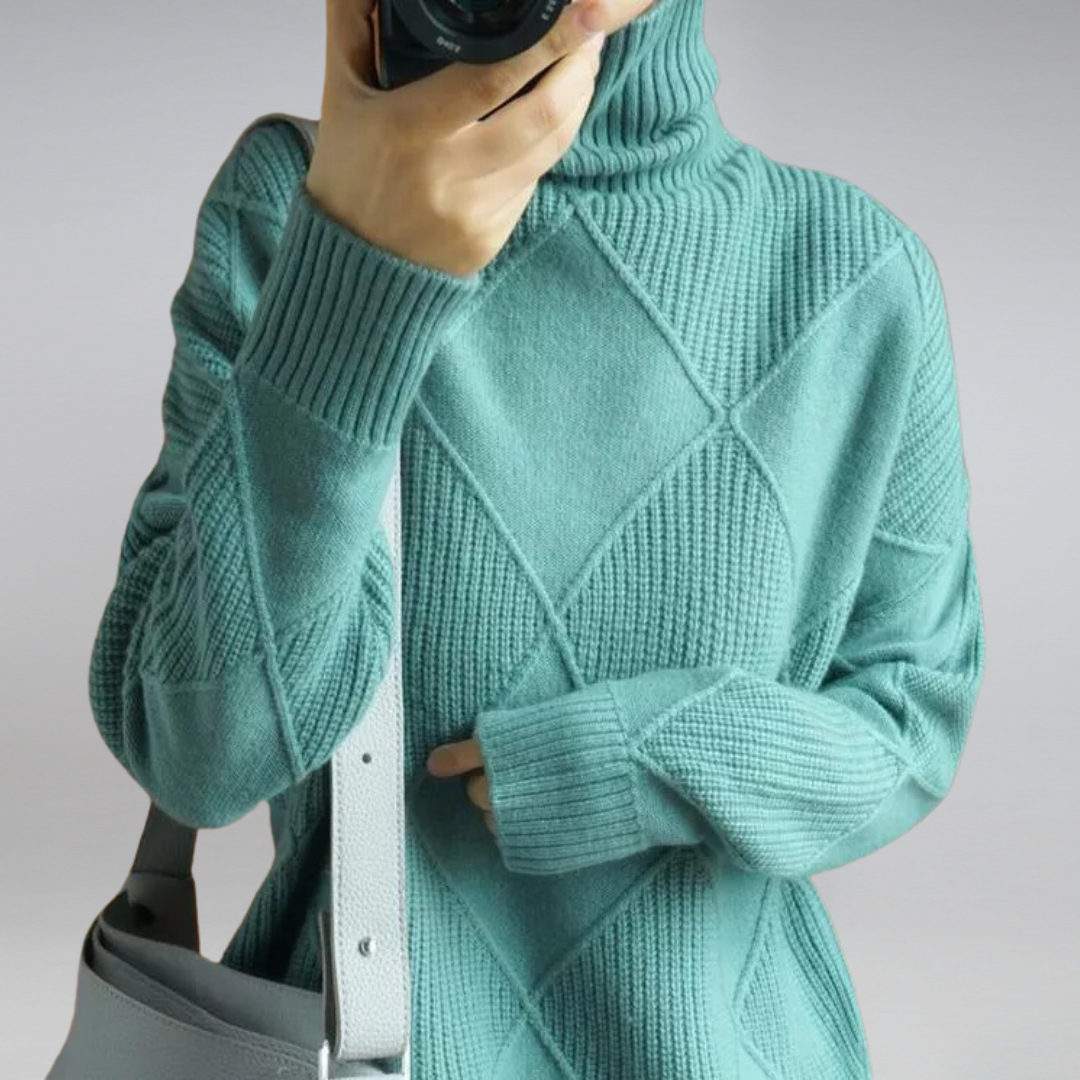 Haley Pull Femme Pull Doux à Col Roulé Chaud & Élégant pour l’Automne et l’Hiver, vue 7