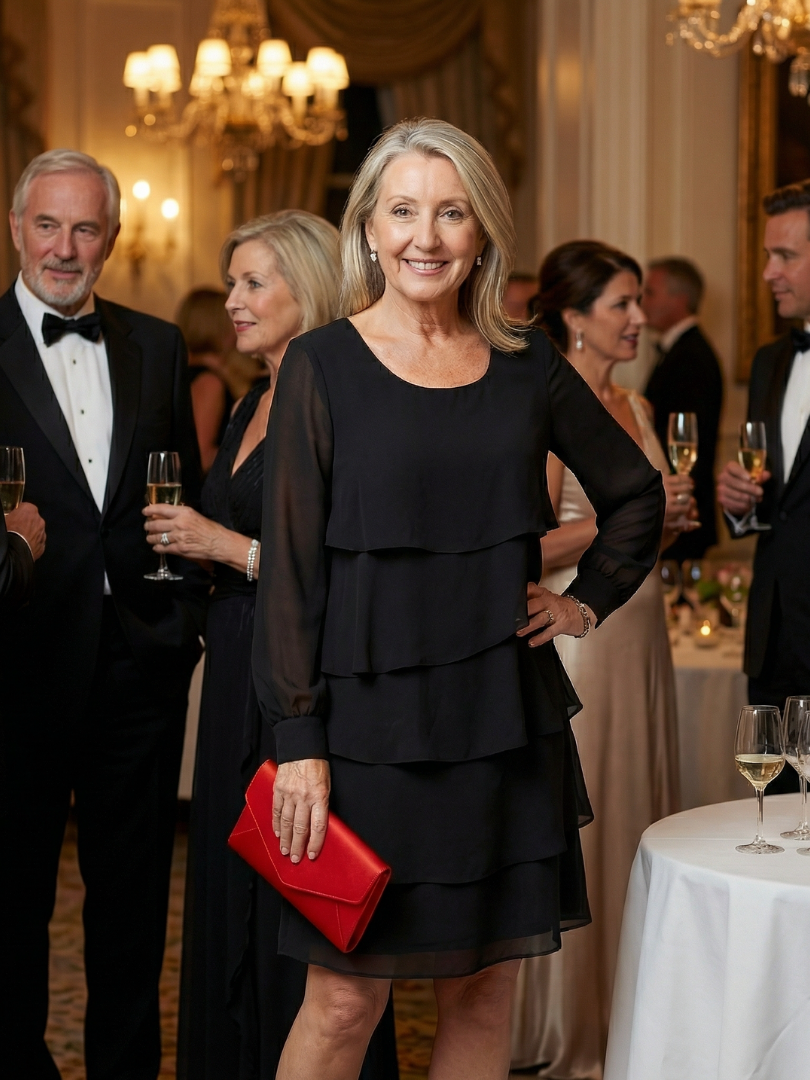 Robe à couches propre longueur genou Lila