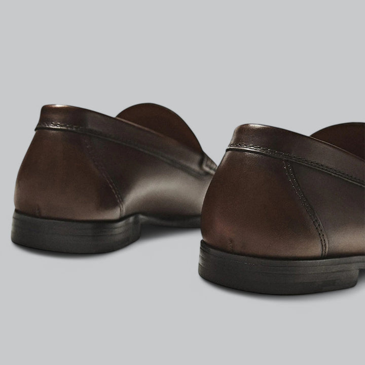Joel Mocassins Homme en Cuir Chaussures Habillées Sans Lacets avec Semelle en Caoutchouc pour Tenues Décontractées & Formelles, vue 9
