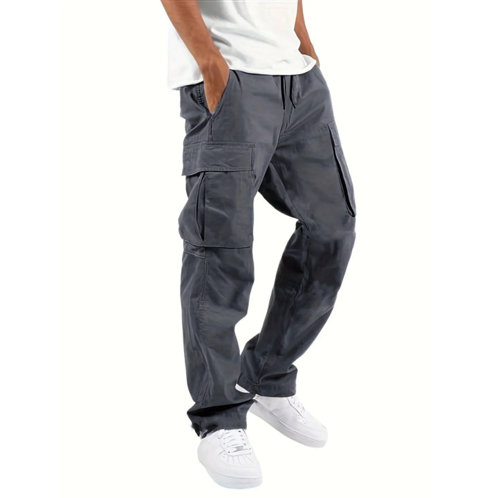 Lance Pantalon Homme Pantalon Cargo à Coupe Droite Large, Confortable & Tendance, vue 3