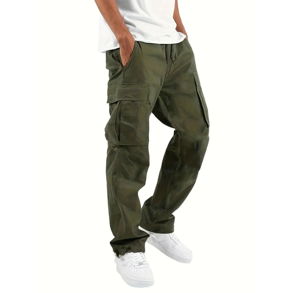 Lance Pantalon Homme Pantalon Cargo à Coupe Droite Large, Confortable & Tendance, vue 2