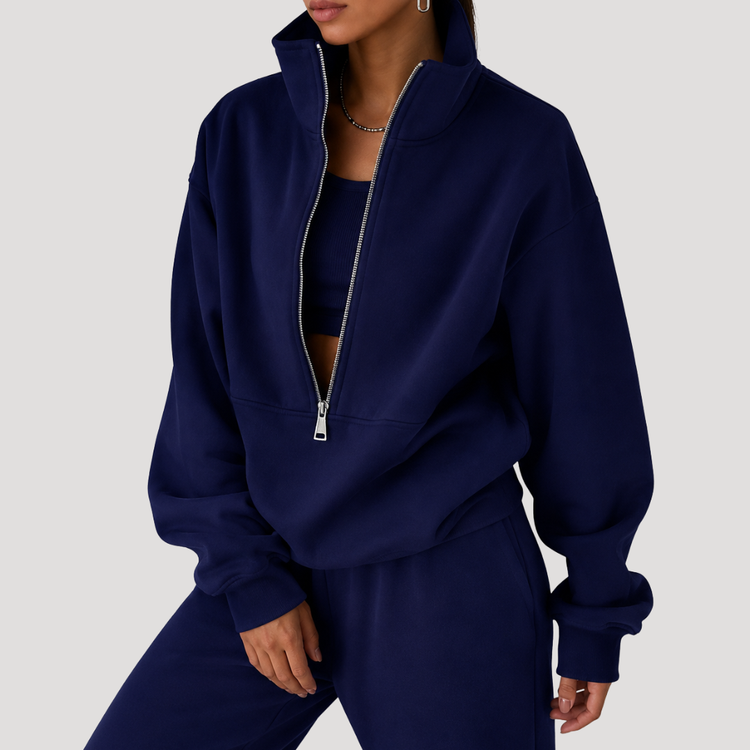 Ensemble Femme Sweat Demi-Zip et Pantalon
