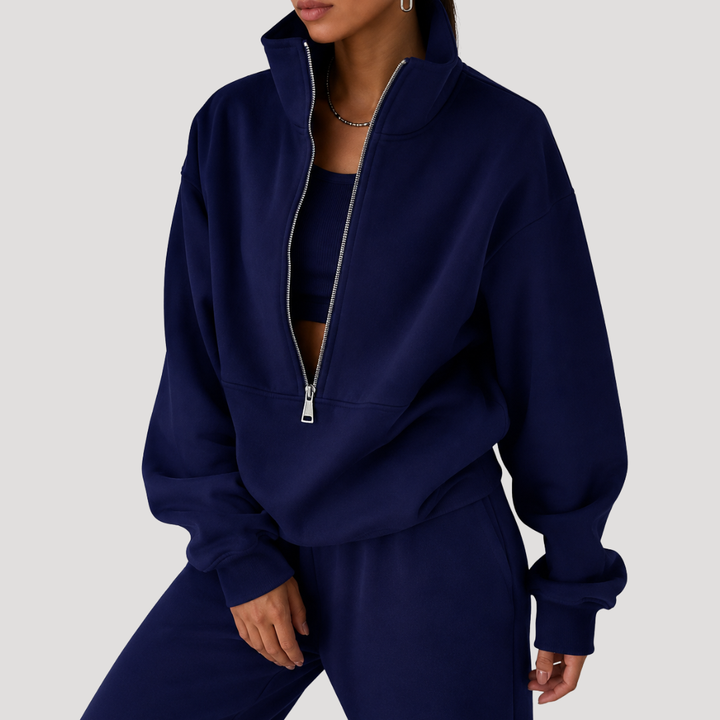 Ensemble Femme Sweat Demi-Zip et Pantalon