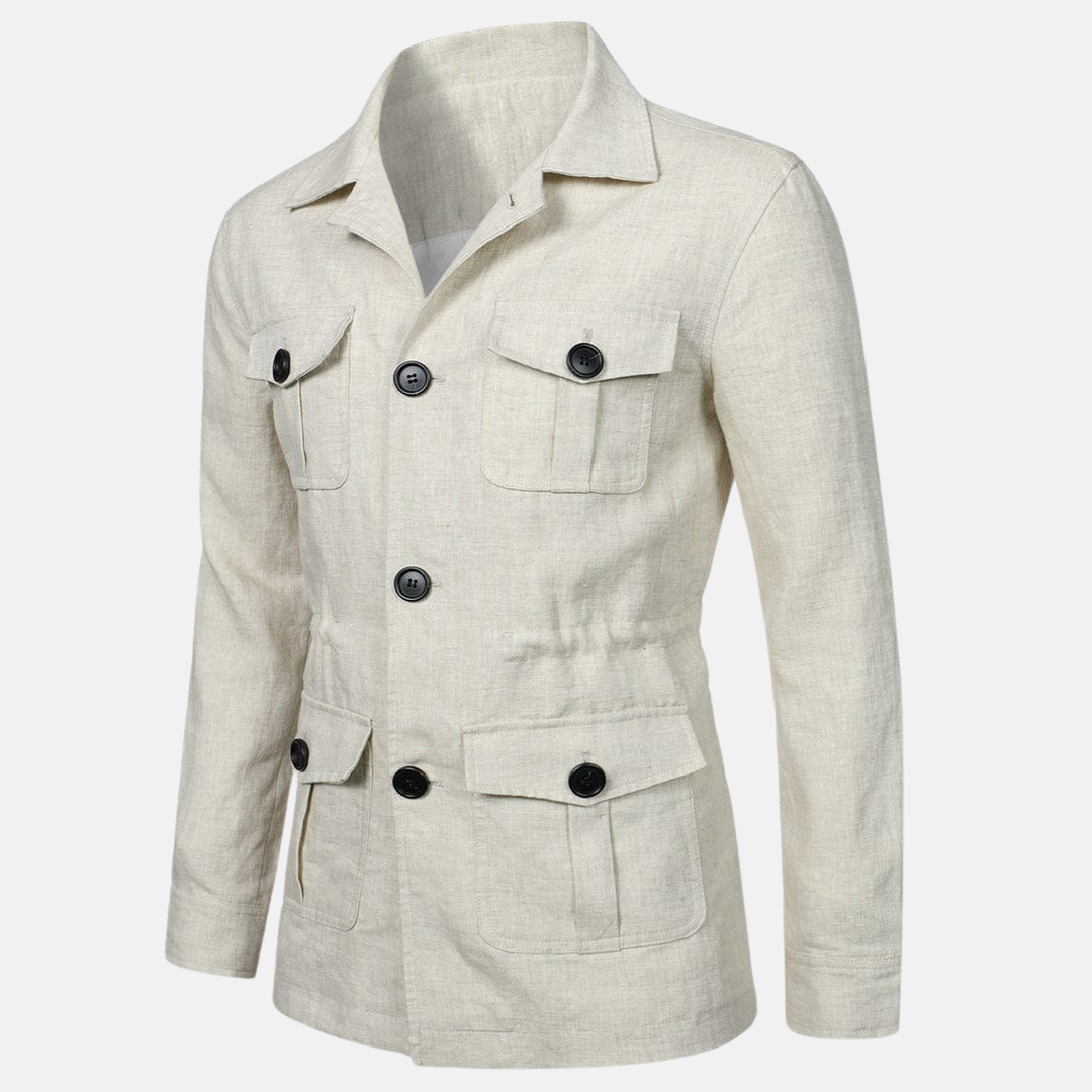 Vince Veste Homme Élégante Style Classique avec Multiples Poches & Fermeture à Boutons, vue 3