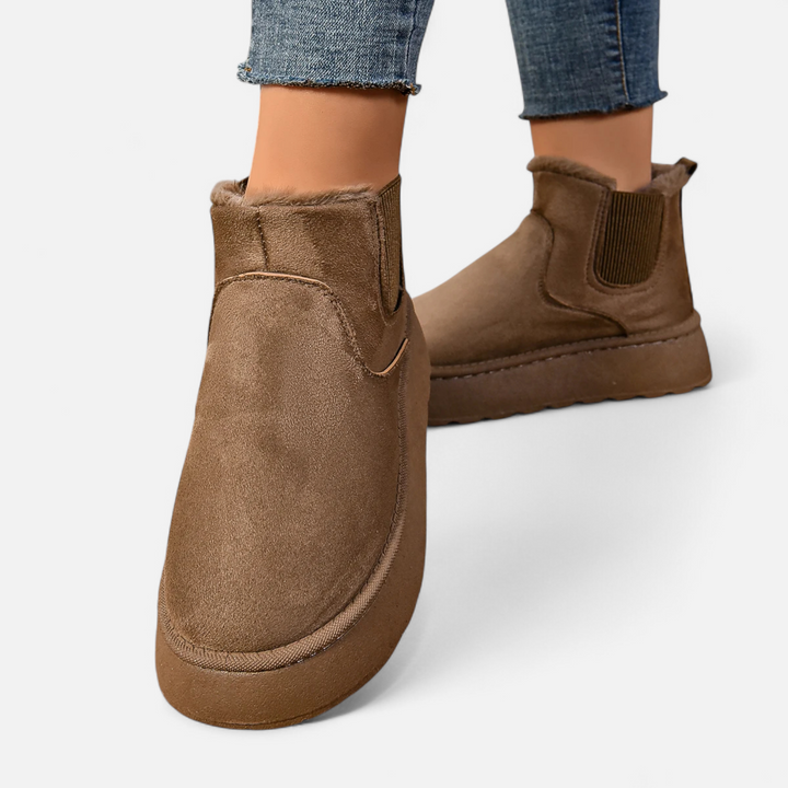 Noémie Bottines à Plateforme en Peluche pour Femme – Style Doux & Chic