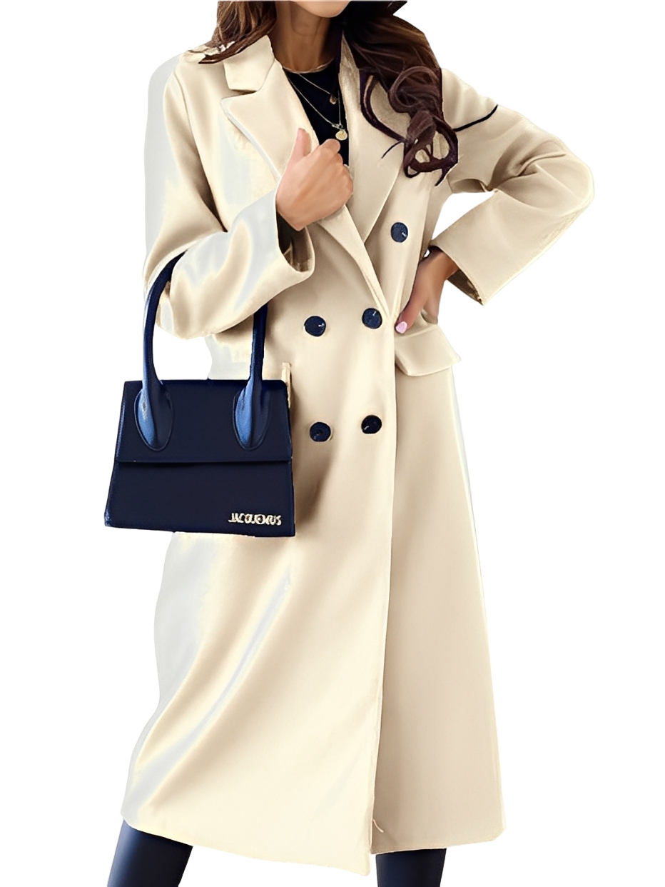 Vivian Manteau Croisé pour Femme Veste d’Hiver Élégante et Chaude avec Doublure Douce et Coupe Raffinée, vue 4