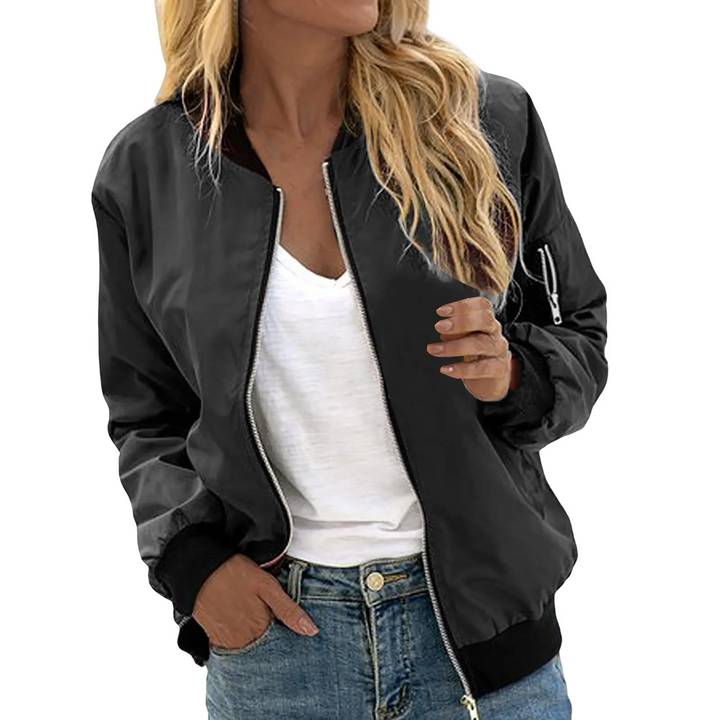 Ailany Blouson Bomber Femme Veste Légère avec Fermeture Éclair & Style Moderne, vue 12