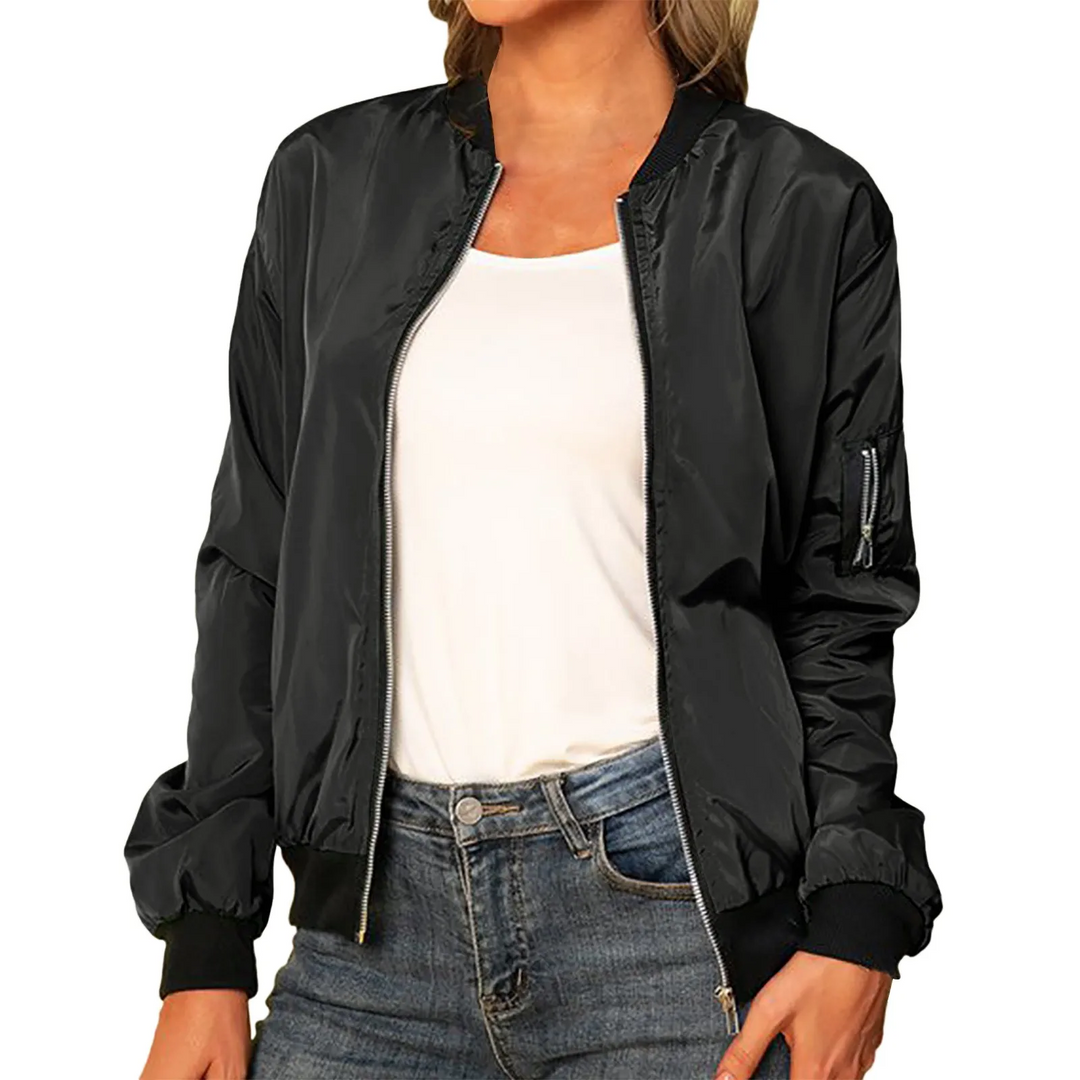 Ailany Blouson Bomber Femme Veste Légère avec Fermeture Éclair & Style Moderne, vue 13