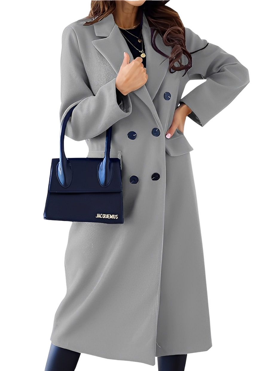 Vivian Manteau Croisé pour Femme Veste d’Hiver Élégante et Chaude avec Doublure Douce et Coupe Raffinée, vue 6
