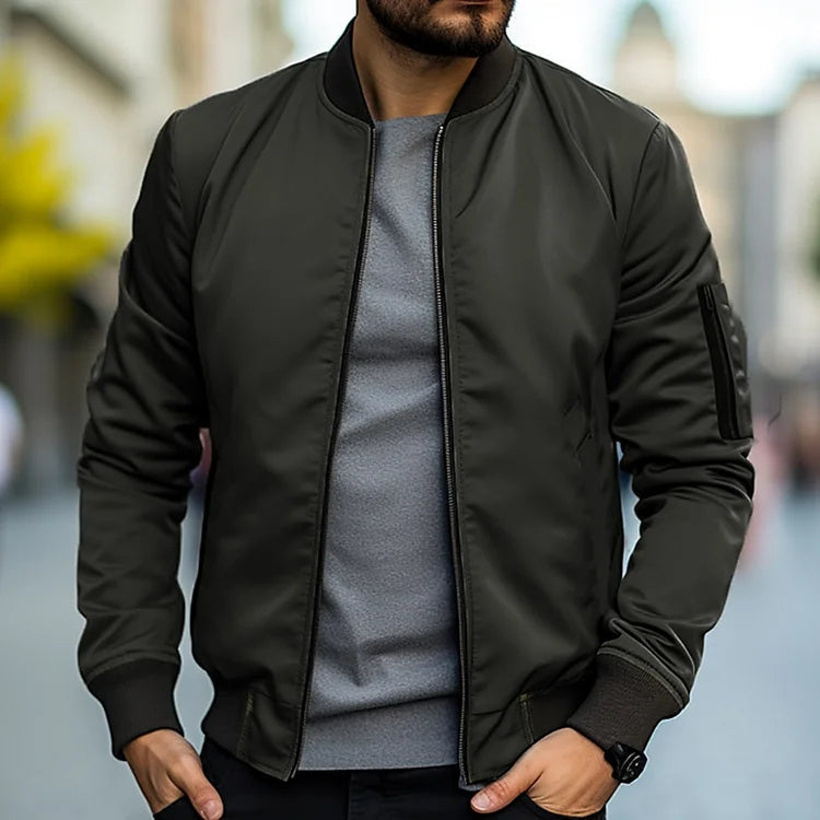 Linus Blouson pour Homme Streetwear léger d’automne avec col montant, vue 3
