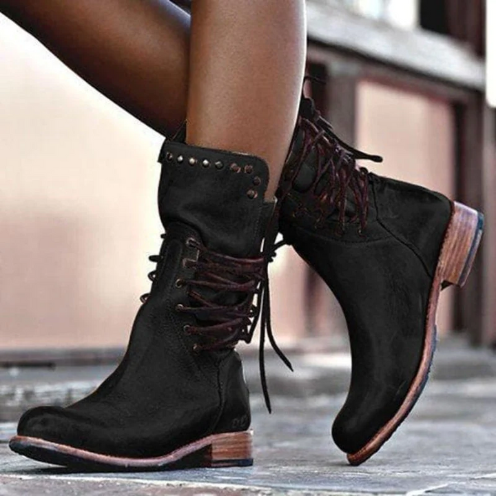 Bottes Hiver Femme Alayna à Talons Bloc Bottes Hautes Élégantes et Confortables avec Support de Stabilité, vue 7
