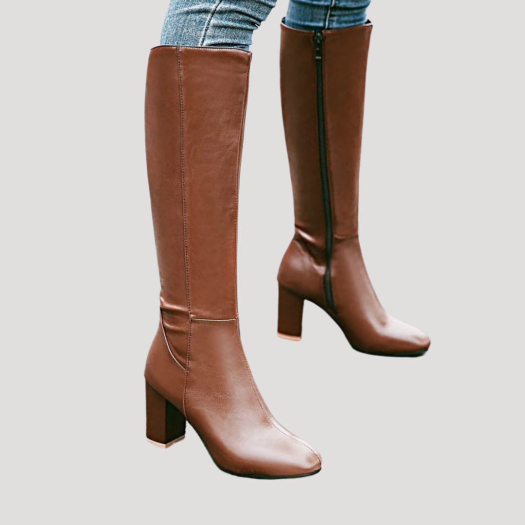 Victoire Bottes Hautes Femme à Talon Carré
