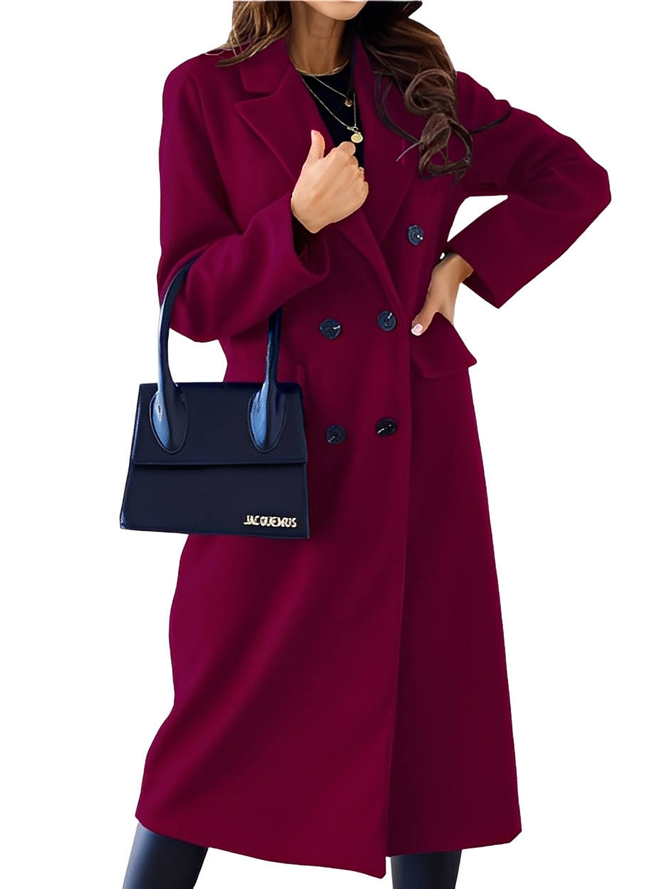 Vivian Manteau Croisé pour Femme Veste d’Hiver Élégante et Chaude avec Doublure Douce et Coupe Raffinée, vue 7