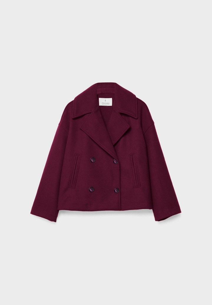 Eloise Veste Croppée Femme Élégante Coupe Tailleur avec Revers Pointus & Fermeture Double Boutonnage, vue 3