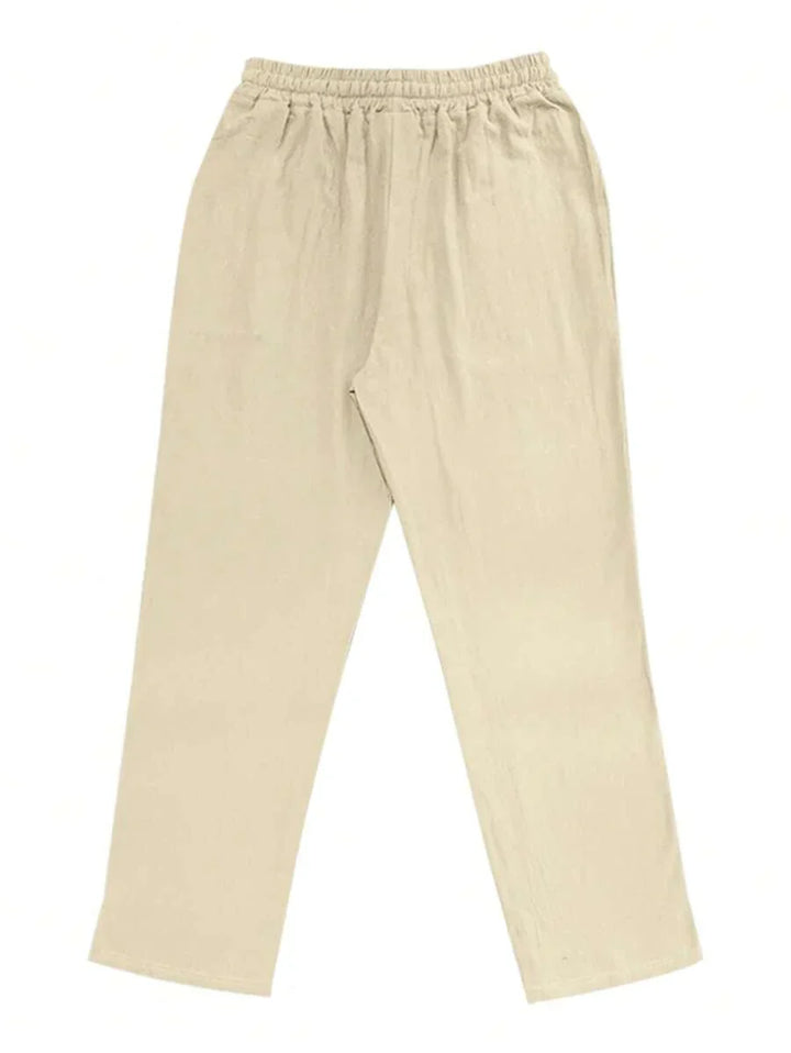 PANTALON LÉGER EN LIN AVEC CORDON
