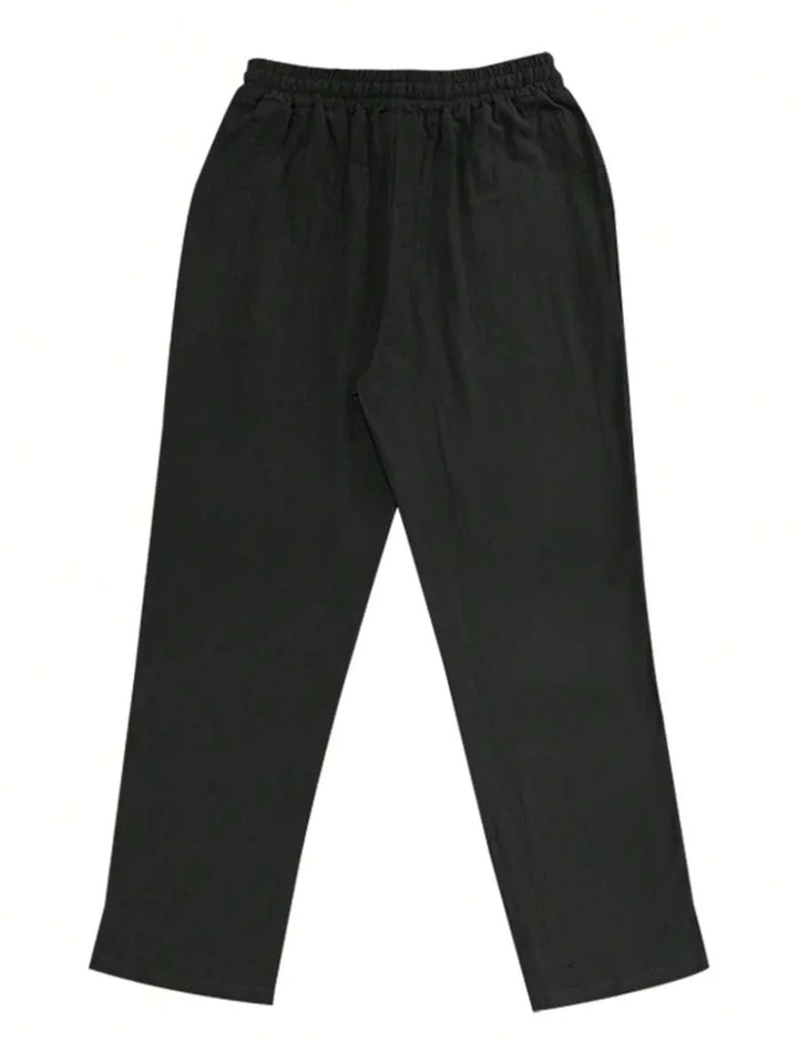 PANTALON LÉGER EN LIN AVEC CORDON
