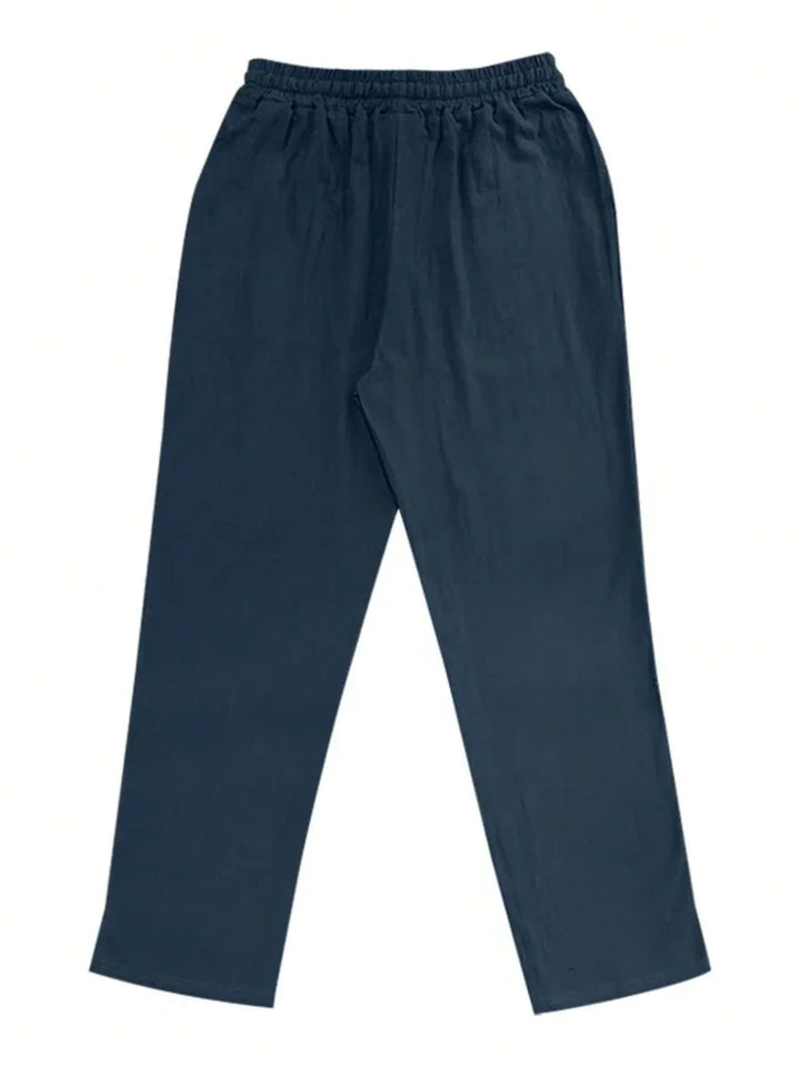 PANTALON LÉGER EN LIN AVEC CORDON
