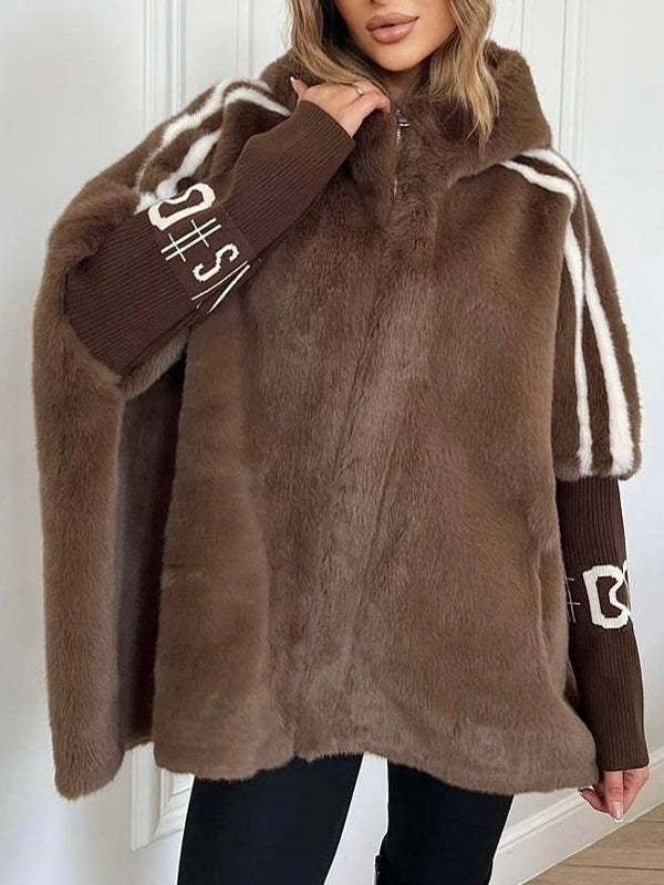 Serenity Manteau Femme Coat à Rayures Verticales avec Capuche & Fermeture Avant, vue 7