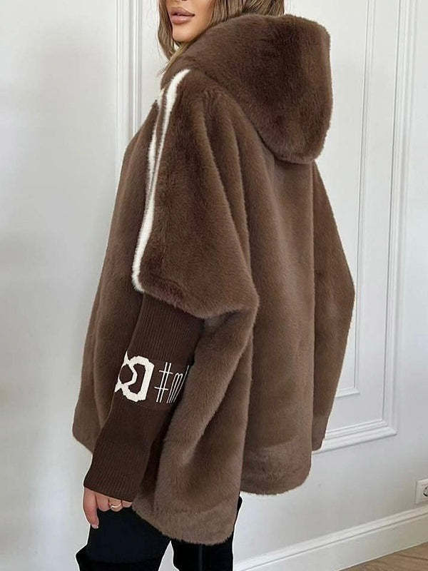 Serenity Manteau Femme Coat à Rayures Verticales avec Capuche & Fermeture Avant, vue 8