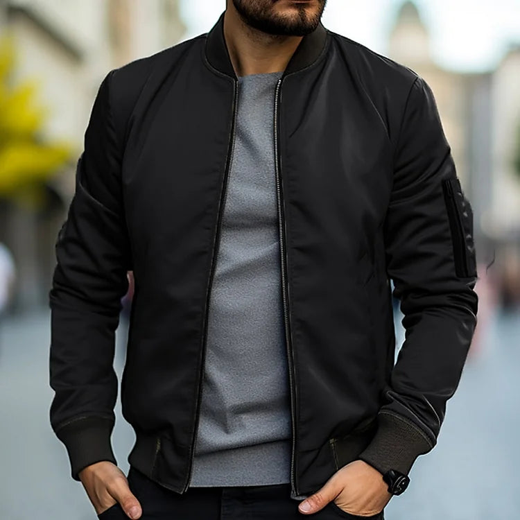 Linus Blouson pour Homme Streetwear léger d’automne avec col montant, vue 4