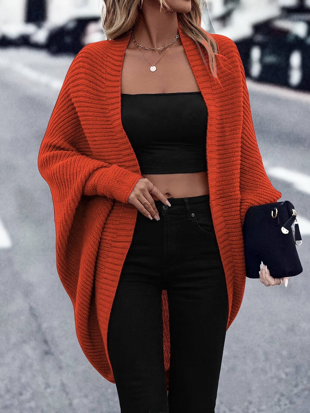 Gilet en Tricot Surdimensionnée pour femme, vue 6
