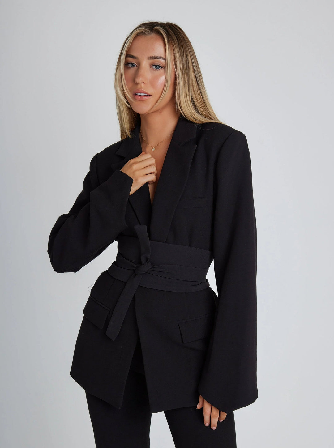 Celeste Femme Blazer Veste Tailleur Élégante avec Ceinture & Tissu Respirant Confortable
