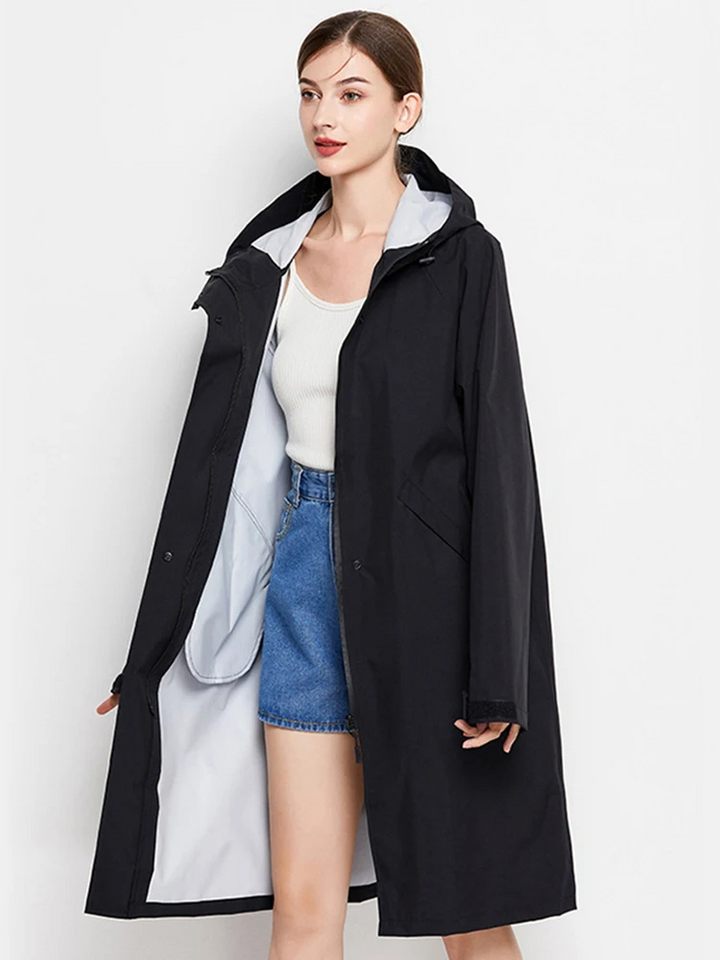 Malia Veste Femme Imperméable Légère Coupe-Vent avec Capuche Ajustable & Poches Pratiques