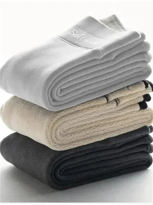 SoftCloud Leggings Doublés Polaire Femme Pantalon d’Hiver Ultra Chaud et Extensible à Coupe Ajustée, vue 3
