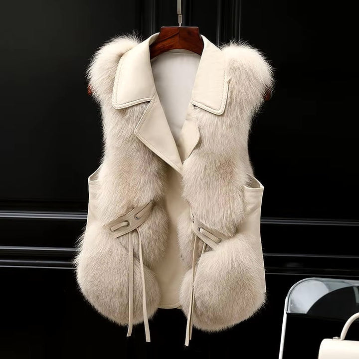 Dilara Gilet Femme en Fausse Fourrure Design Élégant avec Coupe Ajustable & Doublure Douce
