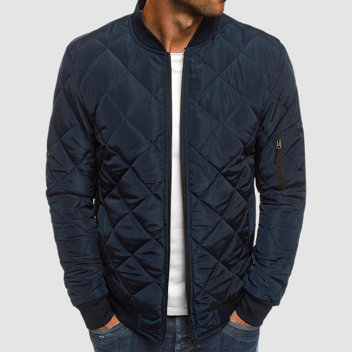 Benedict Veste Matelassée pour Homme Légère avec motif à losanges, fermeture zippée et poches